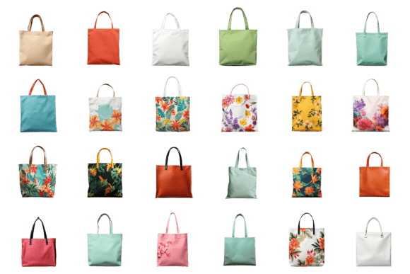30 Tote Bag PNG Bundle: Elevate Your Brand Aesthetic