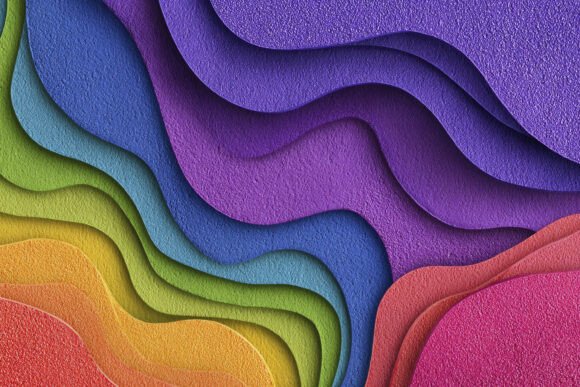 Bring Energy to Your Design with Colorful Waves Background Wallpaper