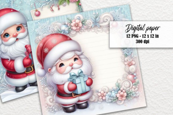 Crafting Festive Magic: Santa Claus Winter Stationary Letter PNG