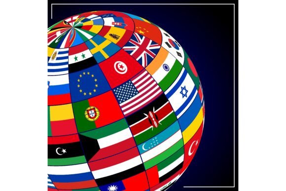 Global Unity in Design: The International Sphere Ball Wrapped in Flags