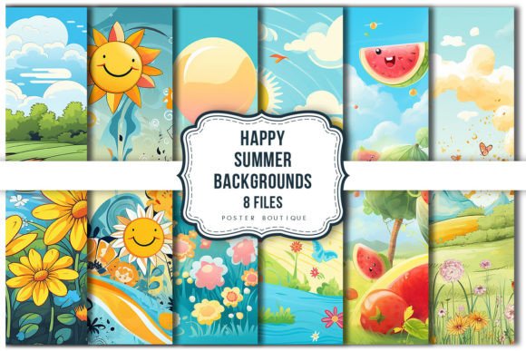 Happy Summer Backgrounds Pack: Your New Go-To Design Asset