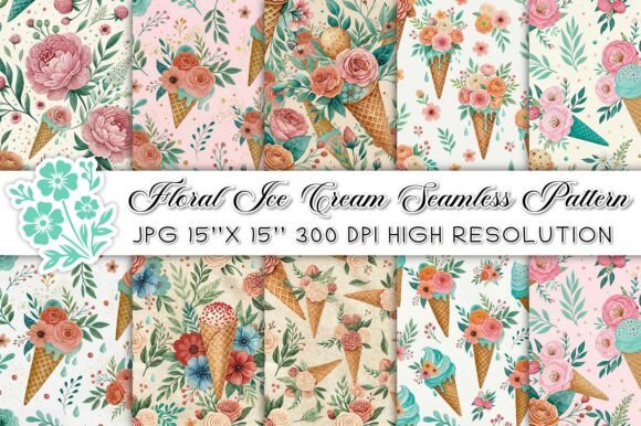 Ice Cream Floral Seamless Backgrounds: A Designer's Guide