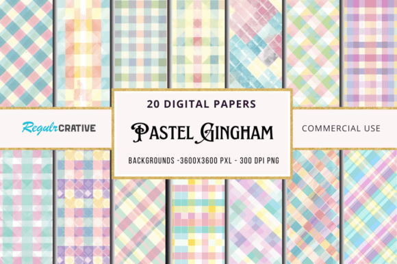 Pastel Gingham Digital Papers: A Designer's Guide to This Sweet Bundle