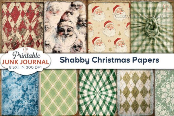 Shabby Christmas Papers Junk Journal: A Vintage Holiday Aesthetic