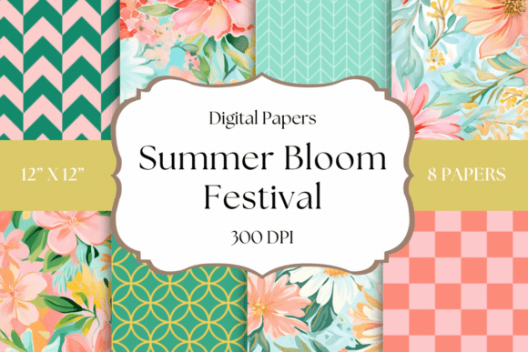 Summer Bloom Festival Digital Papers: A Creative Toolkit