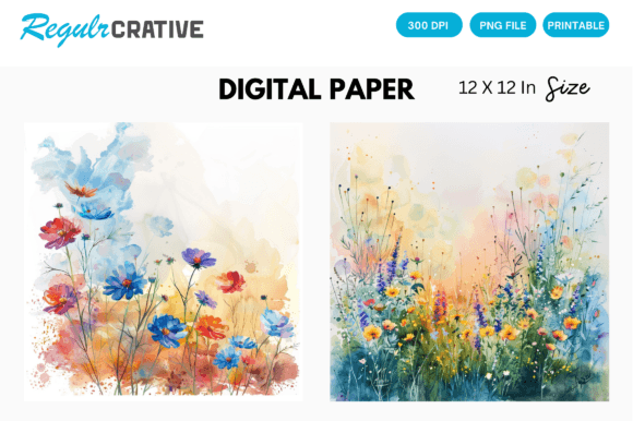 Wild Flower Watercolor Painting Paper: A Designer's Botanical Resource