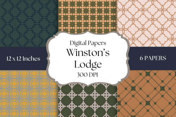 Winston’s Lodge Digital Papers: Cozy Rustic Charm for Your Crafts